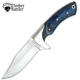 Timber Rattler Blue Pakkawood Skinning Knife