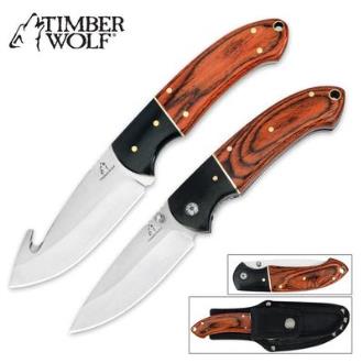 Timber Wolf River Run 2-Pc Hunting Knife Set TW394