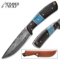 TW957 - imber Wolf Water Buffalo Fixed Blade Knife With Sheath