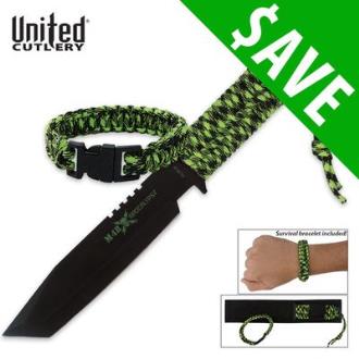 M48 Apocalypse Tanto Knife Free Paracord Survival Bracelet UC2967