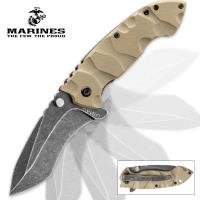 17-UC3086 - Usmc Desert Warrior Assisted Opening Pocket Knife