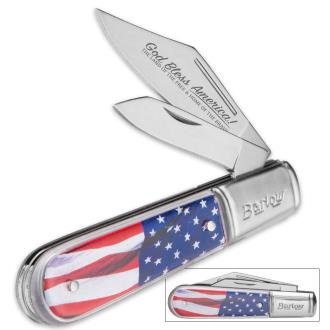 USA Flowing Flag Barlow Pocket Knife