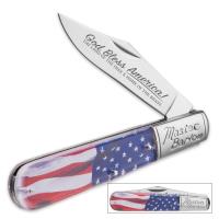 19-BK3160 - USA Flowing Flag Master Barlow Pocket Knife