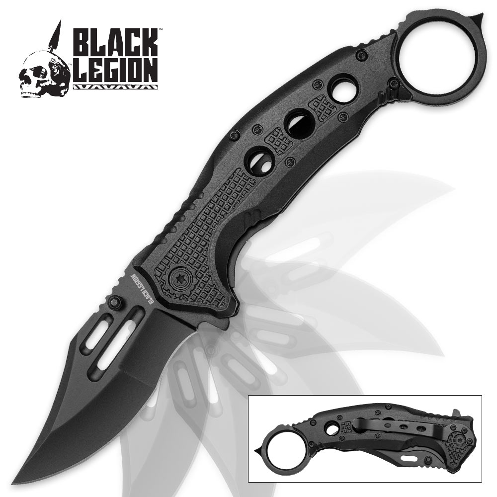 Black Legion Black Fixed Blade Knife Set