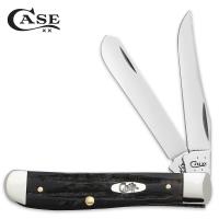 19-CA0166 - Case Jigged Buffalo Horn Mini Trapper Pocket Knife