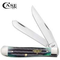 19-CA30951 - Case Hunter Green Bone Trapper Pocket Knife