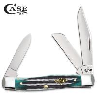 19-CA30954 - Case Hunter Green Bone Stockman Pocket Knife