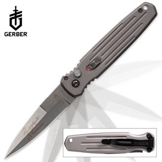 Gerber Mini Covert Automatic Opening Pocket Knife - Tactical Gray