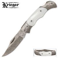 KG130 - Kriegar Damascus Folder Real Pearl KG130