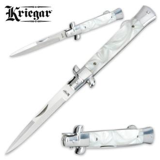 Kriegar German Stiletto Pocket Knife Imitation Pearl