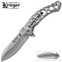 19-KG162 - Kriegar Spindle Perforated Pocket Knife