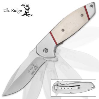 Elk Ridge White Bone Handle Pocket Knife