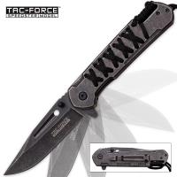 19-MC09106 - Tac Force Cordmaster Speedster Assisted Opening Pocket Knife with Black Paracord