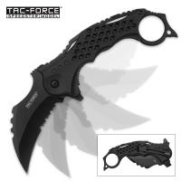 19-MC40583 - Tac Force NightClaw Assisted Opening Folding Karambit - Matte Black