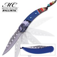 19-MC40666 - Masters Collection Native American Pocket Knife _ Blue