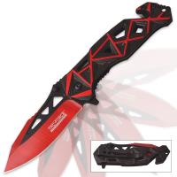 19-MC4194 - Tac-Force Prism Speedster Assisted Open Pocket Knife Black and Red