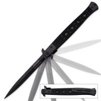 19-MC90739 - Tac-Force Assisted Opening Black Stiletto Knife