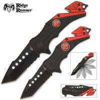 RR569 - Assisted Opening Rescue Knife Set Firefighter