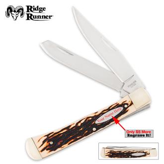 Ridge Runner Delrin Handle Trapper Pocket Knife