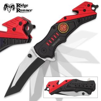 Ridge Runner Firefighter Everyday Carry Assisted Opening Tanto Pocket Knife