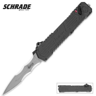Schrade OTF Switchblade Viper Recurved Spear Point Pocket Knife