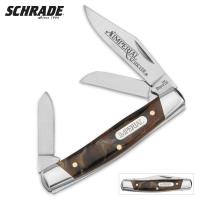 19-SCIMP15S - Schrade Imperial Amber Swirl Stockman Pocket Knife