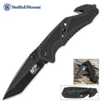 19-SW8604 - Smith and Wesson Military and Police Tanto Pocket Knife