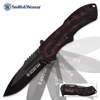 SWBLOP3R - Smith &amp; Wesson Black Ops Assisted Opening Pocket Knife Red - SWBLOP3R
