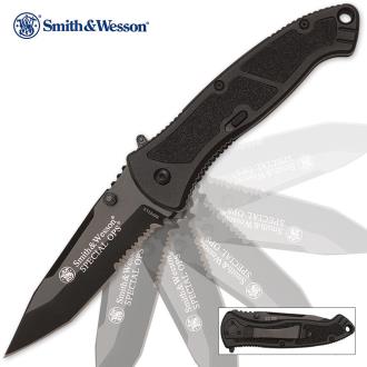 Smith & Wesson Special Ops Assisted Opening Pocket Knife Tanto Serrated