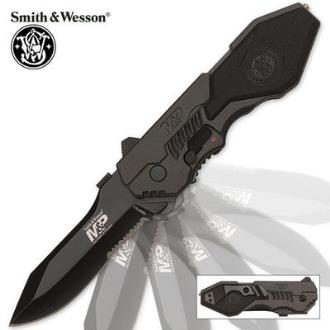 Smith & Wesson M&P Assisted Opening MP4L Tactical Pocket Knife Serrated - SWMP4LS