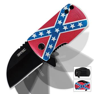 Confederate Flag Mini Spring Assisted Folding Pocket Knife