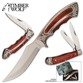 Timber Wolf Knife Set with Gift Tin - TW336