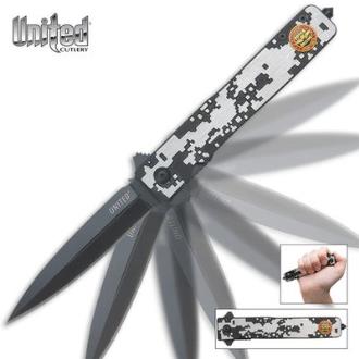 United Marine Recon Assisted Stiletto Folding Knife - UC2711