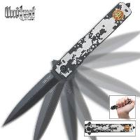 UC2711 - United Marine Recon Assisted Stiletto Switchblade Folding Knife - UC2711