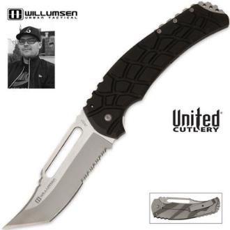 Mikkel Willumsen Blondie Framelock Pocket Knife Satin Blade Partially Serrated - UC2869S