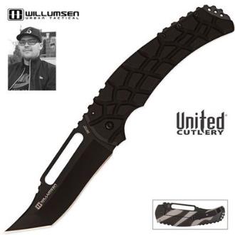 Mikkel Willumsen Blondie Framelock Pocket Knife Black Blade UC2870