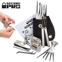 BK3391 - Secure Pro Practice Padlock and 15-Piece Lock Pick Set