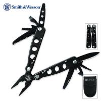 33-SW6877 - Smith &amp; Wesson 15 Function Plier Knife &amp; Wrench Multi-Tool With Sheath