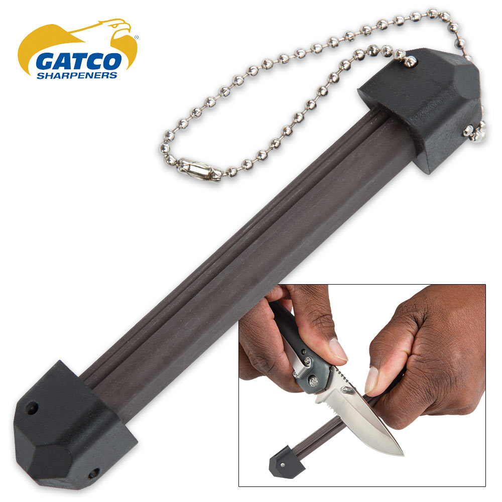 Bear & Son Gatco 60016 Portable Triangular Ceramic Knife Sharpener for