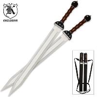 BK1927 - Gladiator Warrior Twin Sword Set and Sheath - BK1927