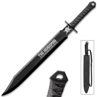 The Headsman Sword and Sheath - Black 3Cr13 Stainless Steel Blade