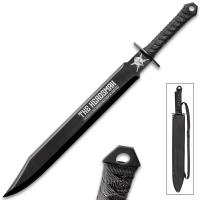 BK4609 - The Headsman Sword And Sheath - Black 3Cr13 Stainless Steel Blade