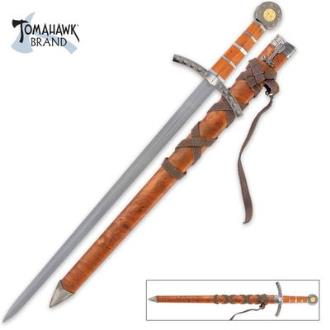 Medieval Broad Sword & Matching Scabbard - XL1123