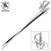 BK495 - Silver Medieval Rapier Sword - BK495