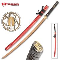 KZ1034 - Shinwa Dogwood Flower Katana With Scabbard