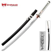 KZ11458CIW - Shinwa &quot;Ironborn&quot; Katana with Saya - Cast Iron Tsuba