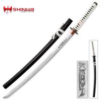 KZ11458CIW - Shinwa Ironborn Katana with Saya Cast Iron Tsuba