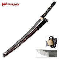 KZ126MDZ - Shinwa Pearl Katana Maroon Sword Damascus - KZ126MDZ