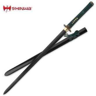 Shinwa Black Dragon Samurai Katana Sword Damascus Steel Blade - KZ501BDZ