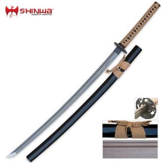 Shinwa Regal Katana Tan Sword Damascus KZ6202LDZ